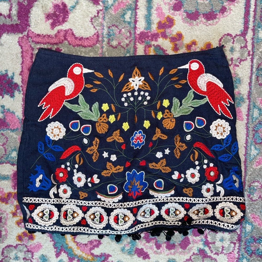 Boutique embroidered skirt.